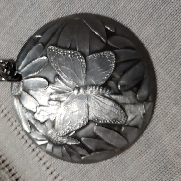 Wendell August Forge Handcrafted Pewter Butterfly Necklace - Picture 4 of 4